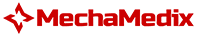 A red logo for MechaMedix mobile mechanic in Bakersfield, CA